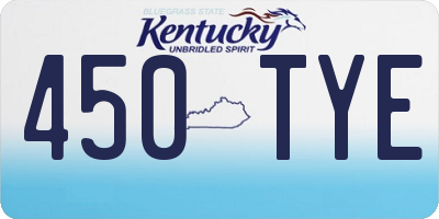 KY license plate 450TYE