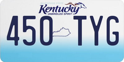 KY license plate 450TYG