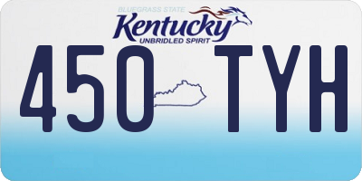 KY license plate 450TYH