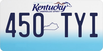 KY license plate 450TYI