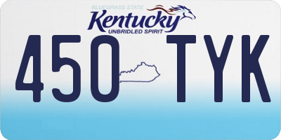 KY license plate 450TYK