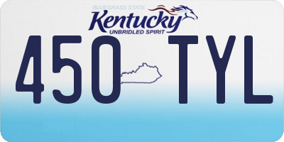 KY license plate 450TYL