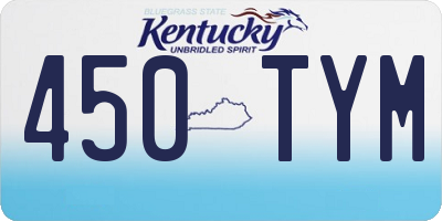 KY license plate 450TYM