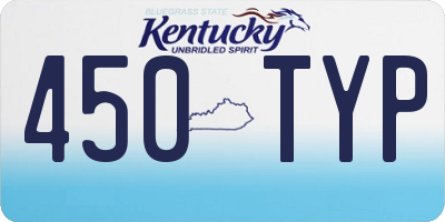 KY license plate 450TYP