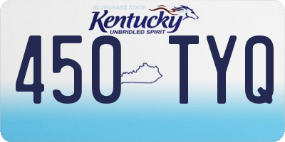 KY license plate 450TYQ