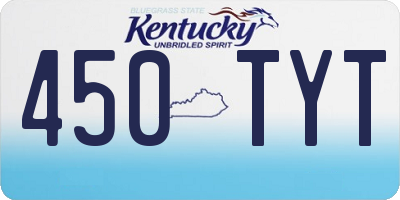 KY license plate 450TYT