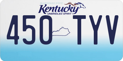 KY license plate 450TYV