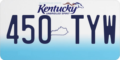 KY license plate 450TYW