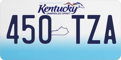 KY license plate 450TZA