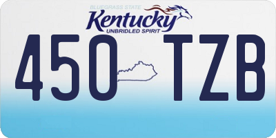 KY license plate 450TZB