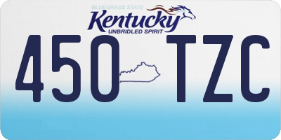 KY license plate 450TZC