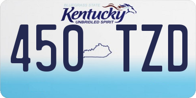 KY license plate 450TZD