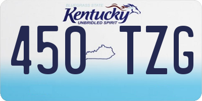 KY license plate 450TZG