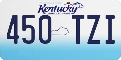 KY license plate 450TZI