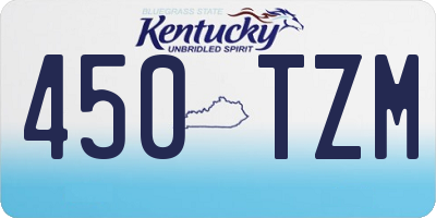 KY license plate 450TZM
