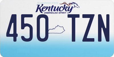 KY license plate 450TZN