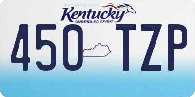 KY license plate 450TZP