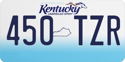 KY license plate 450TZR