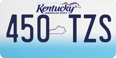 KY license plate 450TZS