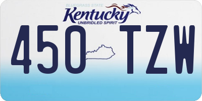 KY license plate 450TZW
