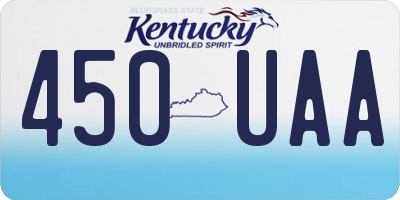 KY license plate 450UAA