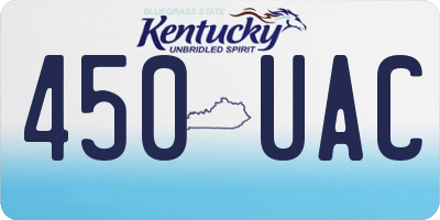 KY license plate 450UAC