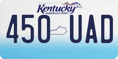 KY license plate 450UAD