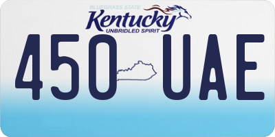 KY license plate 450UAE