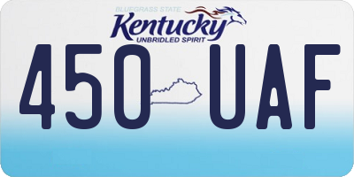 KY license plate 450UAF