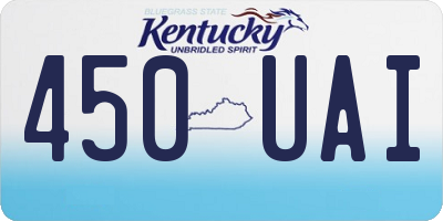KY license plate 450UAI
