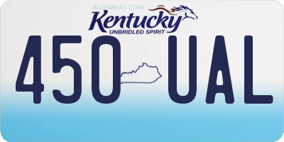 KY license plate 450UAL
