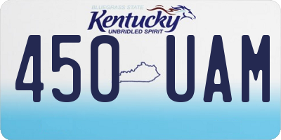 KY license plate 450UAM