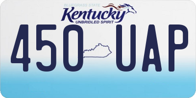 KY license plate 450UAP
