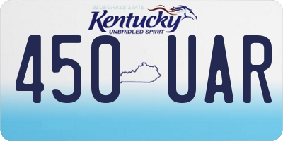 KY license plate 450UAR