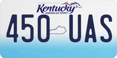 KY license plate 450UAS