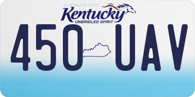 KY license plate 450UAV
