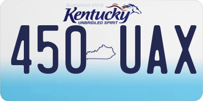 KY license plate 450UAX