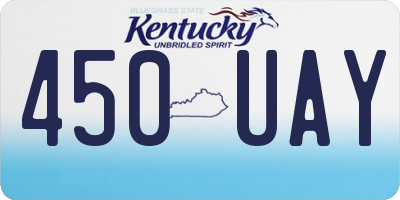 KY license plate 450UAY