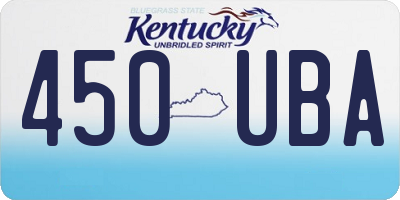 KY license plate 450UBA