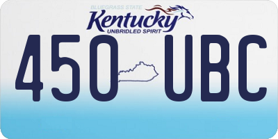 KY license plate 450UBC