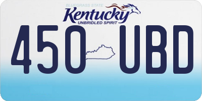 KY license plate 450UBD