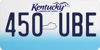 KY license plate 450UBE
