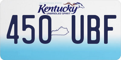 KY license plate 450UBF