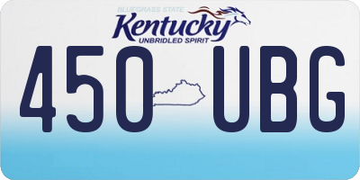 KY license plate 450UBG
