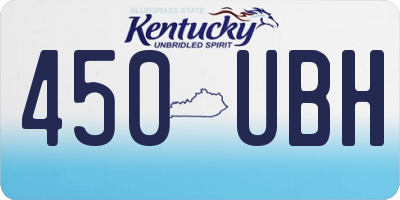 KY license plate 450UBH