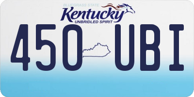 KY license plate 450UBI