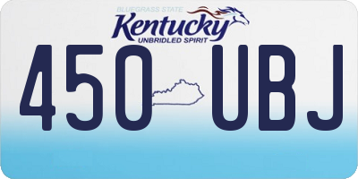 KY license plate 450UBJ