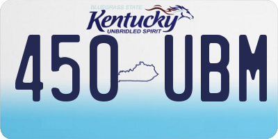 KY license plate 450UBM
