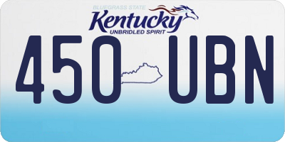 KY license plate 450UBN