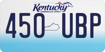 KY license plate 450UBP
